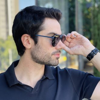 safine com br oculos de sol masculino aviador azul jorge 2