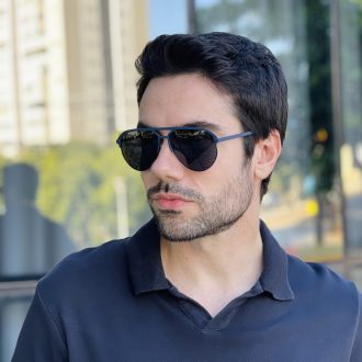 safine com br oculos de sol masculino aviador azul jorge 3
