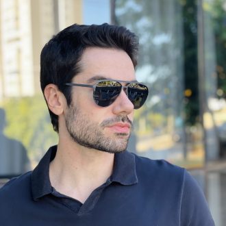 safine com br oculos de sol masculino aviador cinza jorge 1