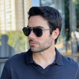 safine com br oculos de sol masculino aviador cinza jorge 3
