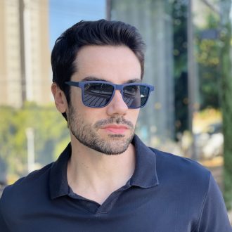 safine com br oculos de sol masculino quadrado azul xavier