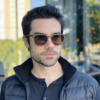safine com br oculos de sol masculino quadrado cinza gael