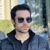 safine com br oculos de sol masculino quadrado cinza miguel