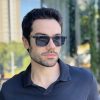 safine com br oculos de sol masculino quadrado cinza xavier