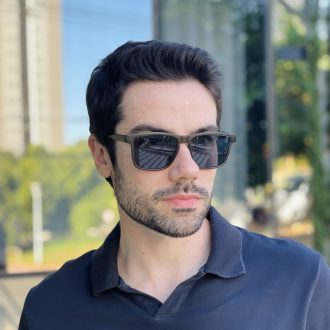 safine com br oculos de sol masculino quadrado grafite xavier