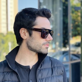 safine com br oculos de sol masculino quadrado marrom bento 2