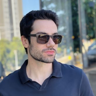 safine com br oculos de sol masculino quadrado marrom jean
