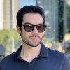 safine com br oculos de sol masculino quadrado marrom otavio