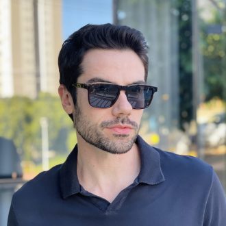 safine com br oculos de sol masculino quadrado marrom xavier
