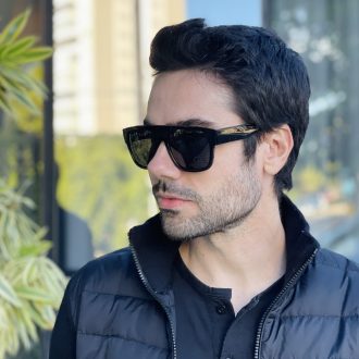 safine com br oculos de sol masculino quadrado preto bento 3