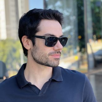 safine com br oculos de sol masculino quadrado preto e cinza jean 1