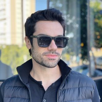 safine com br oculos de sol masculino quadrado preto e cinza oliver