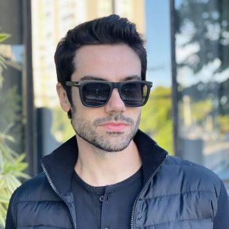 safine com br oculos de sol masculino quadrado preto fosco oliver