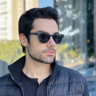 safine com br oculos de sol masculino redondo azul richard 1