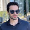 safine com br oculos de sol masculino redondo azul ronan