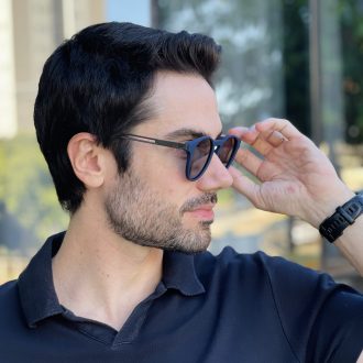 safine com br oculos de sol masculino redondo azul ronan 2
