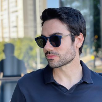 safine com br oculos de sol masculino redondo azul ronan 3