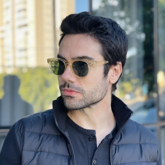 safine com br oculos de sol masculino redondo champanhe richard 3