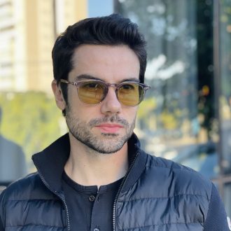 safine com br oculos de sol masculino redondo cinza e verde vitor