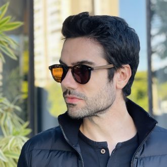 safine com br oculos de sol masculino redondo marrom henry 3