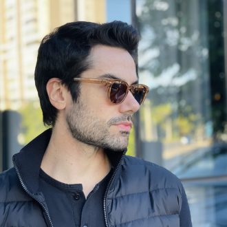 safine com br oculos de sol masculino redondo marrom richard 2