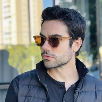 safine com br oculos de sol masculino redondo marrom richard 3