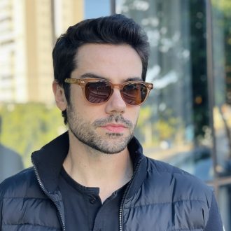 safine com br oculos de sol masculino redondo marrom richard