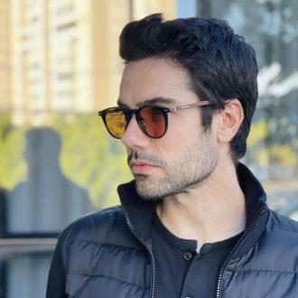 safine com br oculos de sol masculino redondo preto e marrom vitor 3