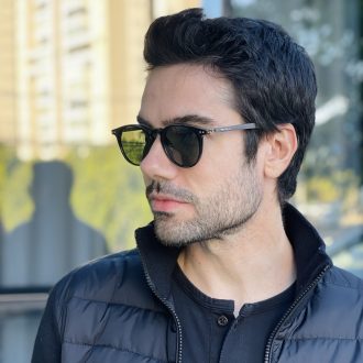 safine com br oculos de sol masculino redondo preto e verde vitor 3