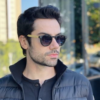 safine com br oculos de sol masculino redondo preto fosco henry 1