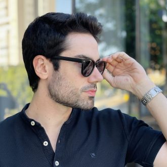 safine com br oculos de sol masculino redondo preto fosco richard 2