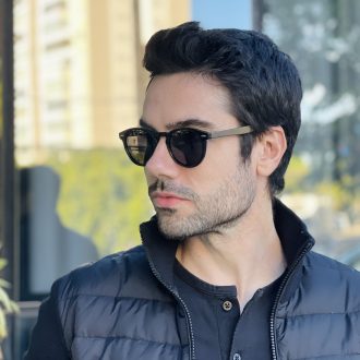 safine com br oculos de sol masculino redondo preto henry 3