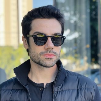 safine com br oculos de sol masculino redondo preto henry