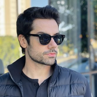 safine com br oculos de sol masculino redondo preto richard 1
