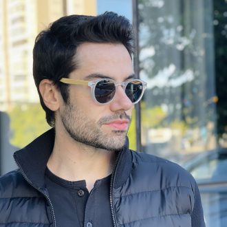 safine com br oculos de sol masculino redondo transparente fosco henry 1