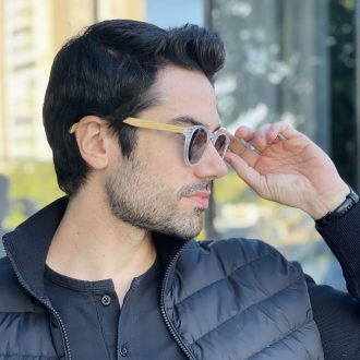 safine com br oculos de sol masculino redondo transparente fosco henry 2