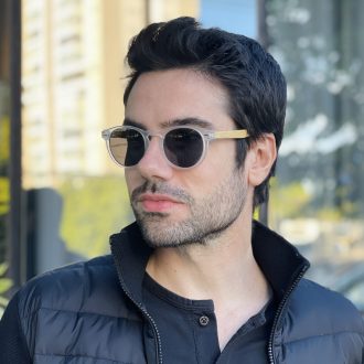 safine com br oculos de sol masculino redondo transparente fosco henry 3