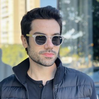 safine com br oculos de sol masculino redondo transparente fosco henry