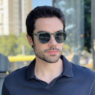 safine com br oculos de sol masculino redondo verde ronan