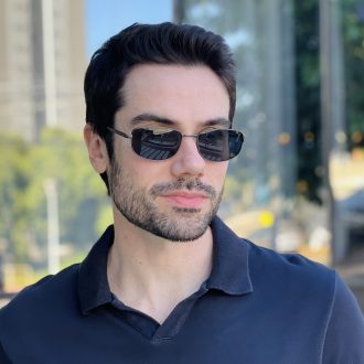 safine com br oculos de sol masculino retangular grafite peter