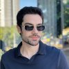 safine com br oculos de sol masculino retangular prata peter