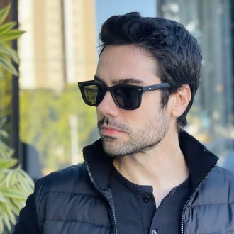 safine com br oculos de sol masculino retangular preto fosco raul 3