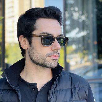 safine com br oculos de sol masculino retangular verde raul 1