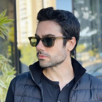 safine com br oculos de sol masculino retangular verde raul 3