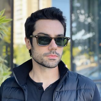 safine com br oculos de sol masculino retangular verde raul