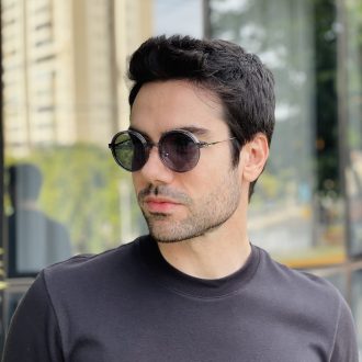 safine com br oculos 2 em 1 clip on masculino redondo cinza douglas 2
