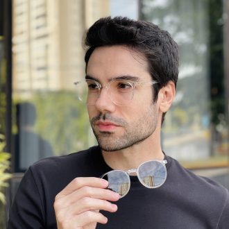 safine com br oculos 2 em 1 clip on masculino redondo transparente joao 5