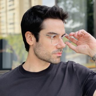 safine com br oculos 2 em 1 clip on masculino redondo transparente joao 8
