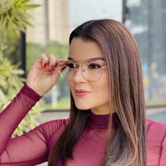 safine com br oculos de grau feminino aviador rose larissa