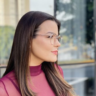 safine com br oculos de grau feminino redondo marrom transparente alicia 2